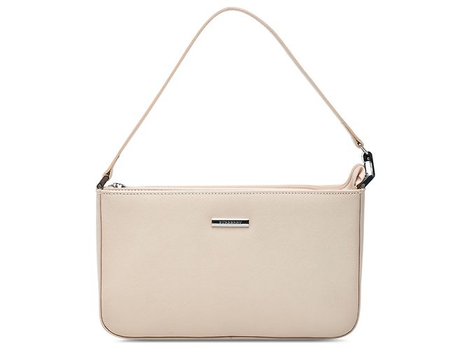 Borsa a tracolla in pelle beige Burberry