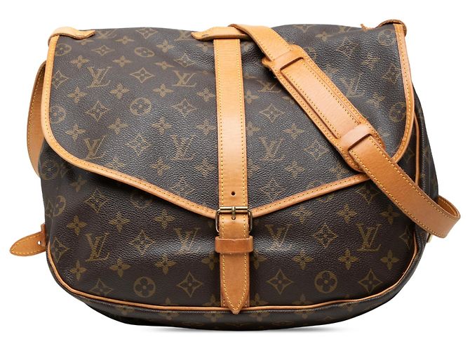 Louis Vuitton Marrom Monogram Saumur 35
