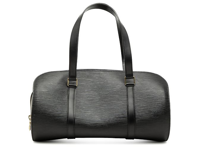 Louis Vuitton Black Epi Soufflot Preto