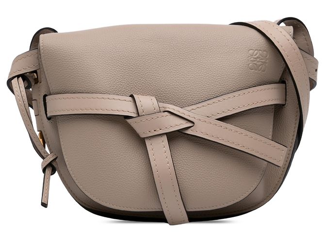 LOEWE Beige Small Leather Gate Crossbody