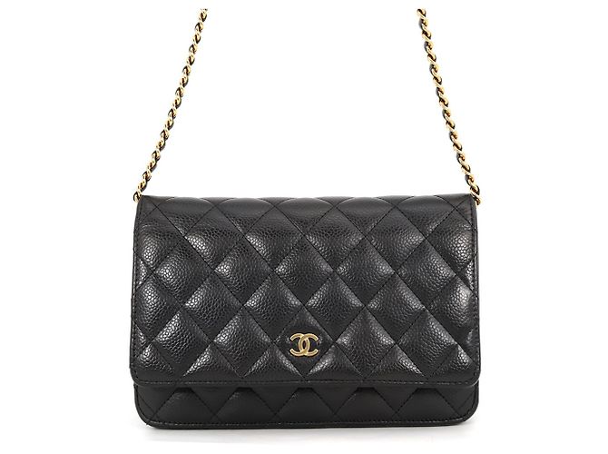 Chanel Black Chain/Shoulder Wallet