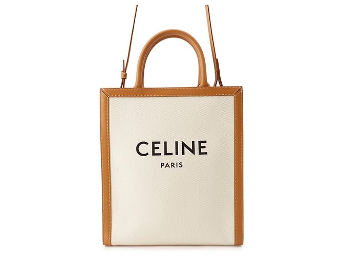 Céline Sac cabas vertical Celine Vertical Cabas Small Marron Beige