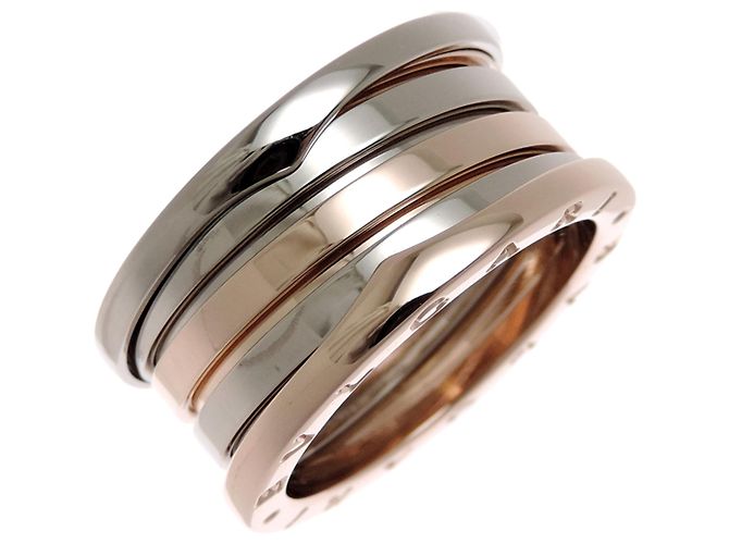 Bulgari Anello B.zero1 da uomo in oro rosa 750PG e oro bianco WG Bvlgari