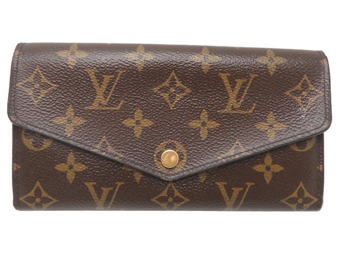 Louis Vuitton Portefeuille Sarah Damenlanger Geldbeutel Braun