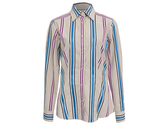 Camicia con bottoni a righe Etro in cotone multicolore