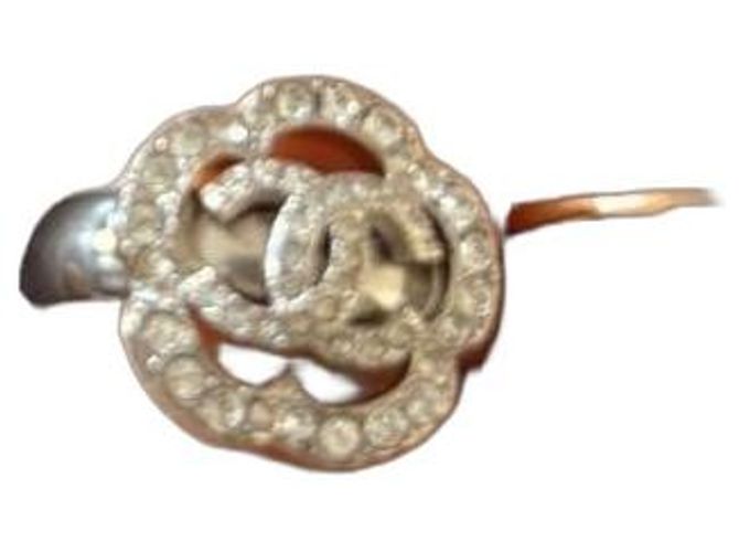 Chanel Camélia Ring aus Metall Silber