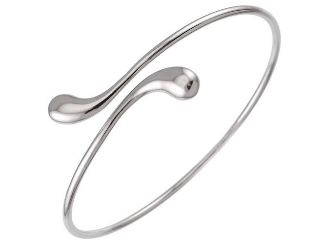 Elsa Peretti Tiffany & Co. Double Teardrop Bangle Silvery