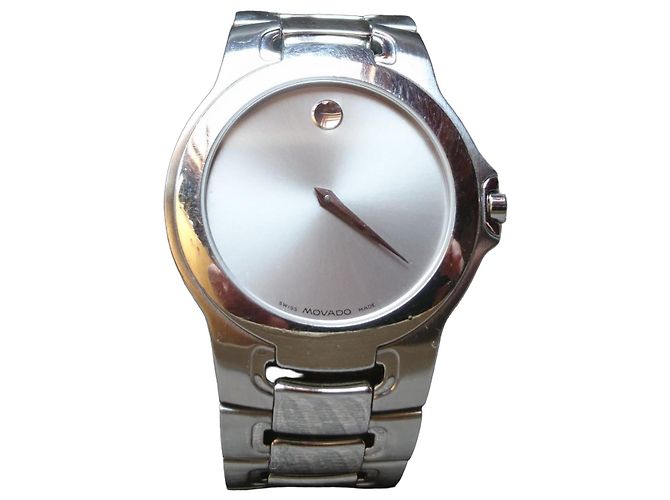 Relógio Movado Museum Quartz Aço Ref. 84 G1 1898 Prata