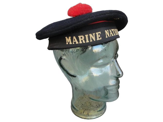 Autre Marque Basco Marina Francese con pompon Rosso Blu navy