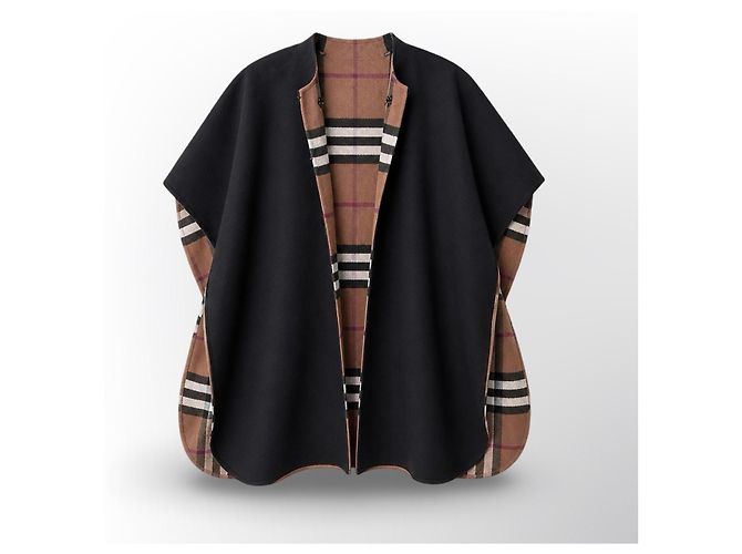 Capa reversible Burberry estampado Check Castaño Negro