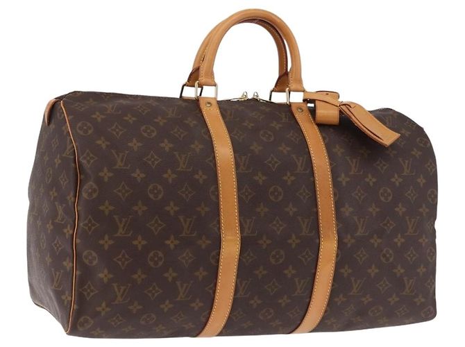LOUIS VUITTON Bolsa Boston Monogram Keepall 50 M41426 LV Auth 189277A Monograma