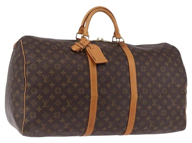 LOUIS VUITTON Monogram Keepall 60 Boston Bag M41422 LV Auth ka5298 Monograma