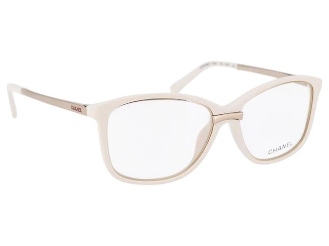 CHANEL Sunglasses plastic White CC Auth ka5239