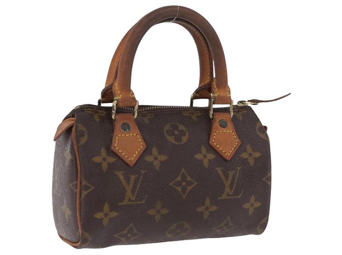 LOUIS VUITTON Monogram Mini Speedy Hand Bag M41534 LV Auth bs36105