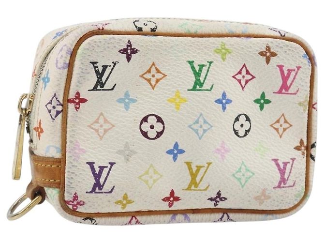 LOUIS VUITTON Wapity Etui Monogram Multicolor Weiß M58033 Auth 189388
