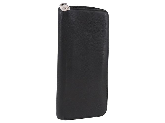 LOUIS VUITTON Taiga Zippy Wallet Vertical Wallet Ardoise M32822 LV Auth BA14417