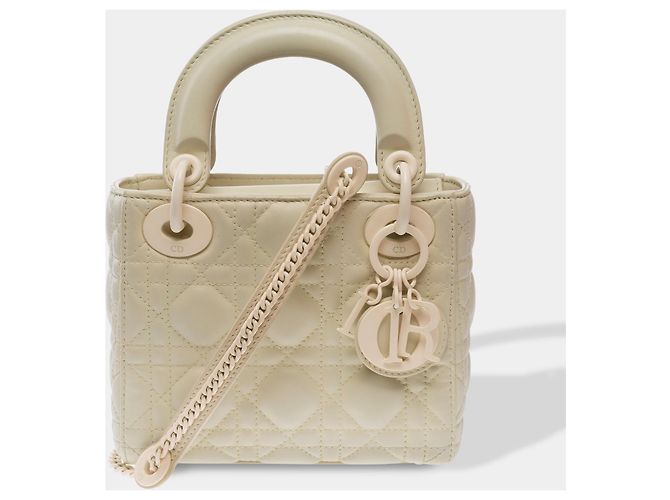Bolsa DIOR Lady Dior em Couro Bege - 103758