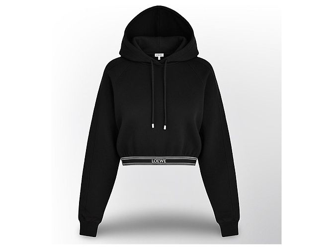 Sudadera corta de algodón Loewe - Negro