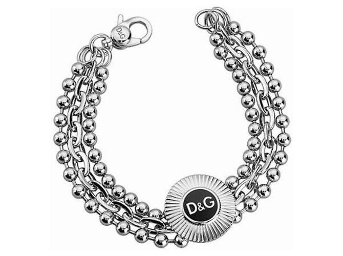Bracciale Dolce & Gabbana DJ1041 argento e nero
