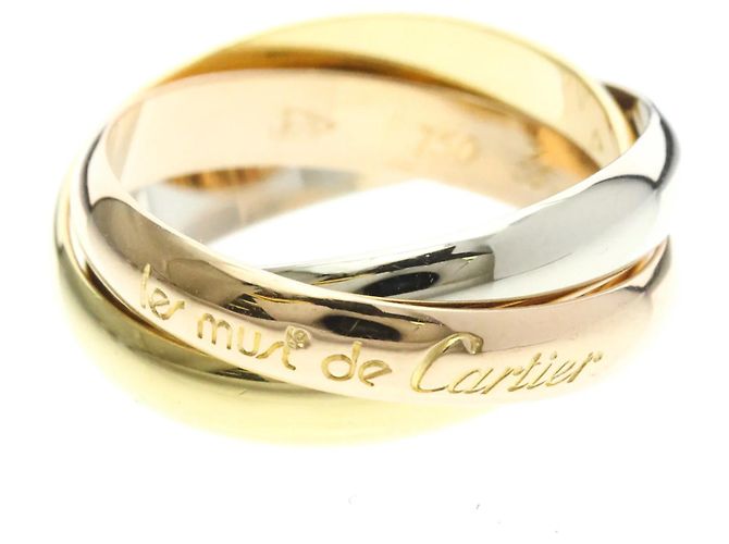 Anello Cartier Trinity in oro rosa bianco e giallo D'oro