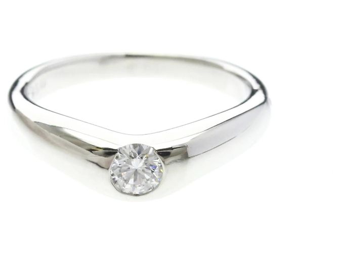 Tiffany & Co Anillo Tiffany Curved Band Diamond Plata