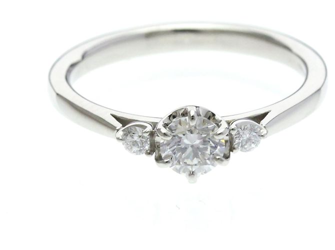 Autre Marque Platin-Diamant-Verlobungsring Silber