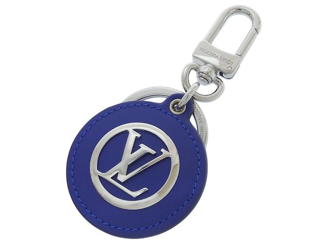 Louis Vuitton Blue Leather Keyring