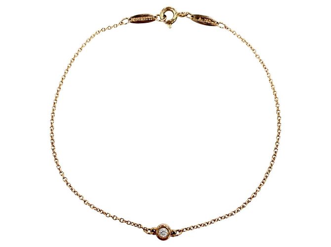 Pulseira de charms Tiffany & Co. em ouro rosa com diamante Dourado