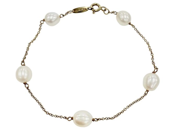 Pulseira de berloques em ouro amarelo com pérola Tiffany & Co. Dourado