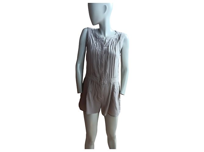 BCBG Max Azria Beige Silk Romper