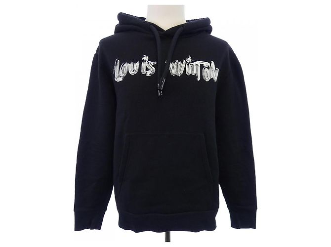 Sweat à capuche graphique Louis Vuitton Noir