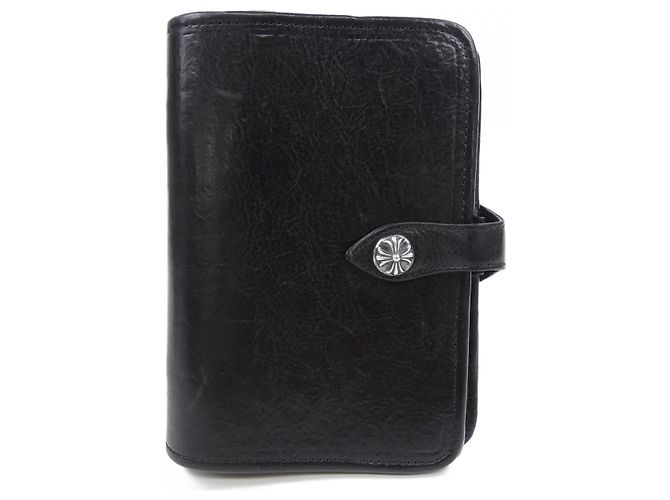 Autre Marque Organizador AGENDA PLAIN de cuero Chrome Hearts Negro