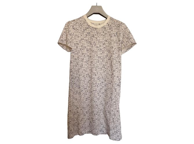 Vestido Hermès Bolduc au Carré Negro Blanco