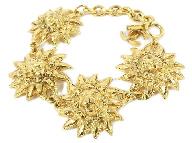 Pulseira de berloques em ouro Chanel Dourado