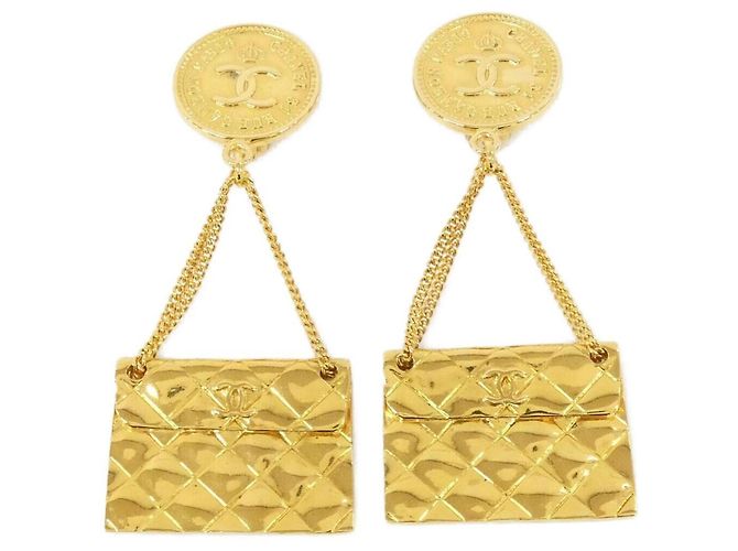 Orecchini a clip dorati Chanel 01132 D'oro
