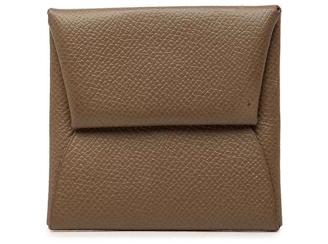 Hermès Brown Epsom Bastia Change Purse Taupe