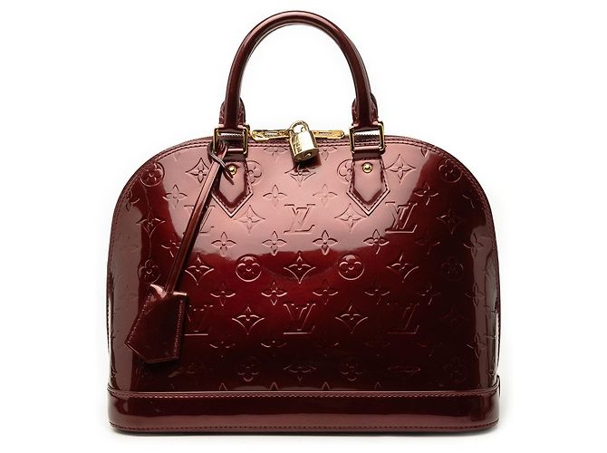 Louis Vuitton Alma PM Vernis Monogram Rojo Roja Burdeos