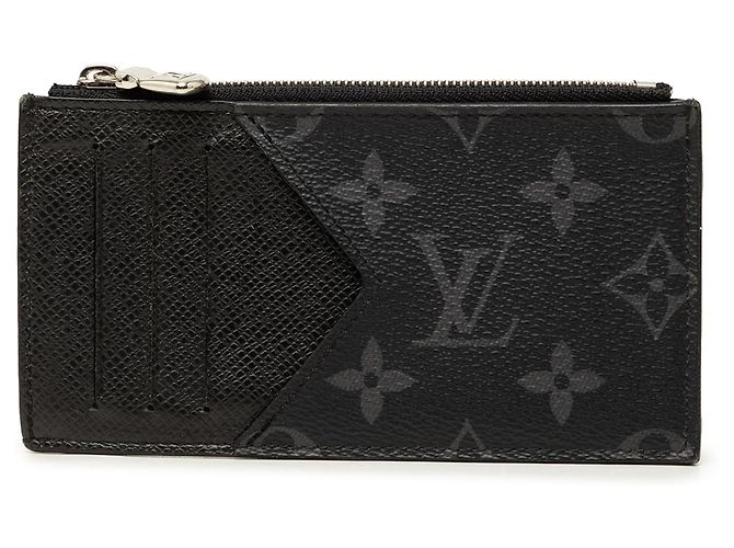 Portafoglio e porta carte Louis Vuitton Black Monogram Eclipse Taigarama Nero