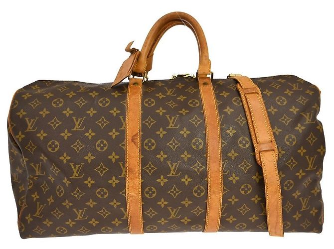 Louis Vuitton Keepall Bandouliere Monogram Canvas 55 Marron