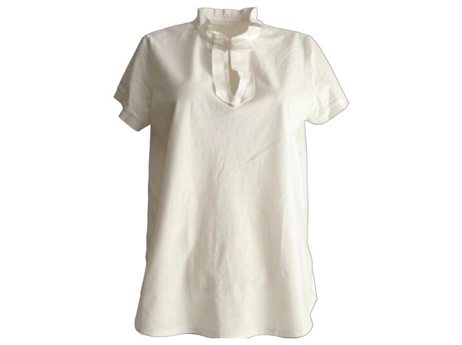 Moncler Maglia Polo Manica Corta Bianca Bianco