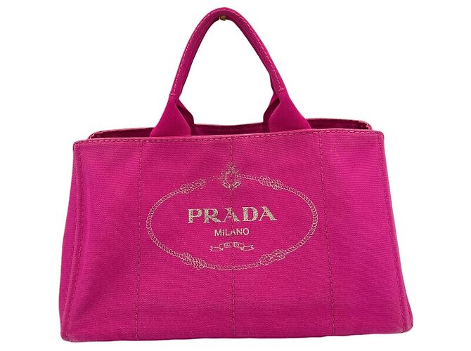 Prada Stoff-Tote-Bag Canapa Pink
