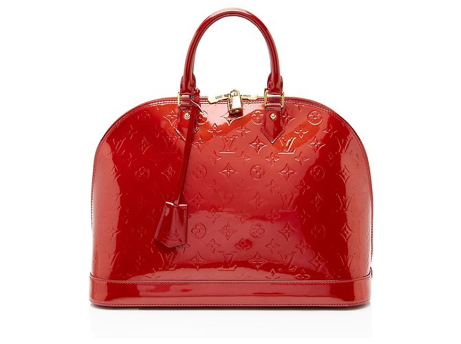Sac à main Louis Vuitton Monogram Vernis Alma GM Rouge