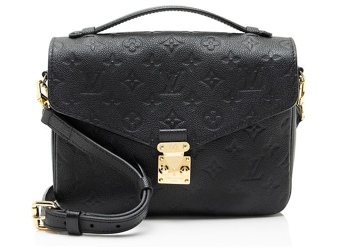 Bolsa de ombro Pochette Metis Monogram Empreinte Louis Vuitton Preto