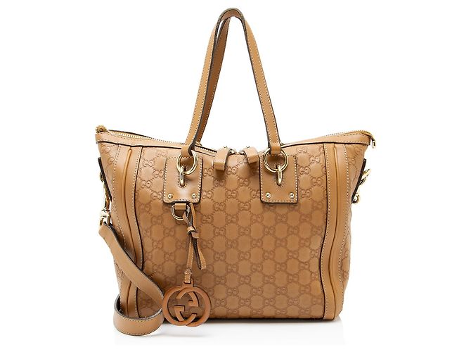 Gucci Guccissima Leder Tote Medium Braun