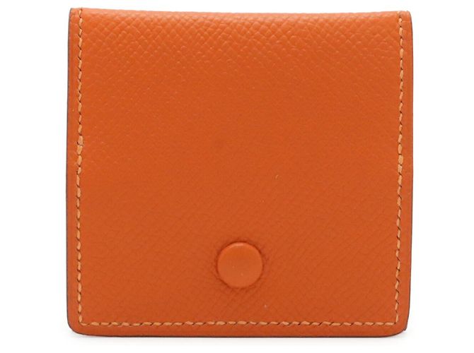 Hermès Hermes Epsom Leather Coin Case Orange