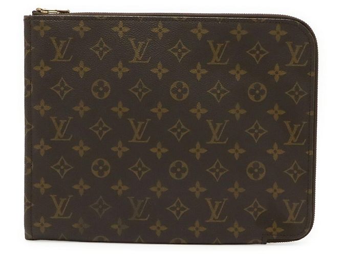 Monogram Poche Document Clutch Louis Vuitton Braun