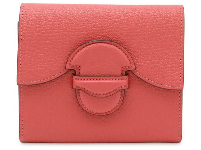 Hermès Portefeuille bifold Hermes Chevre Rose Azalee