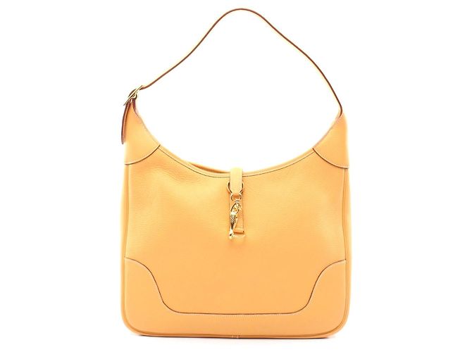 Hermès Bolsa de ombro de couro Hermes Trim 35 Amarelo