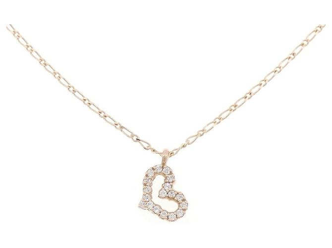 Autre Marque Collana in oro rosa K10 e zircone cubico