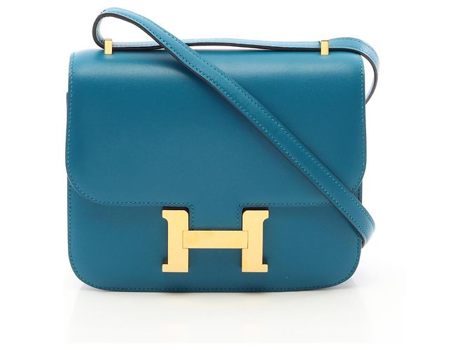 Hermès Bolsa de ombro Hermes Constance 3 Mini Blue Izmir Azul